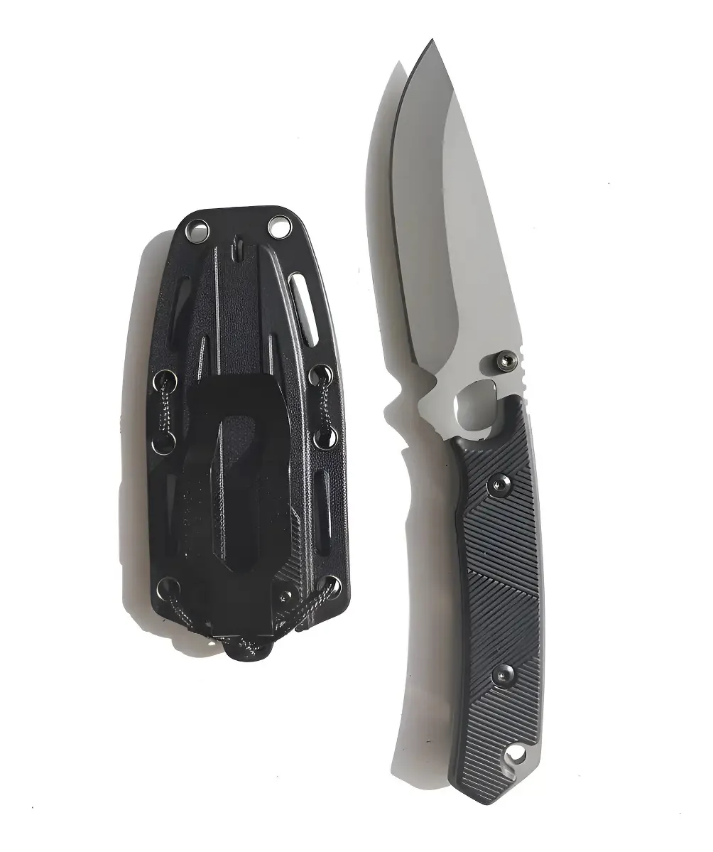 Faca Tática Full Tang M&H Aço Bainha Prateada Para Camping e Caça