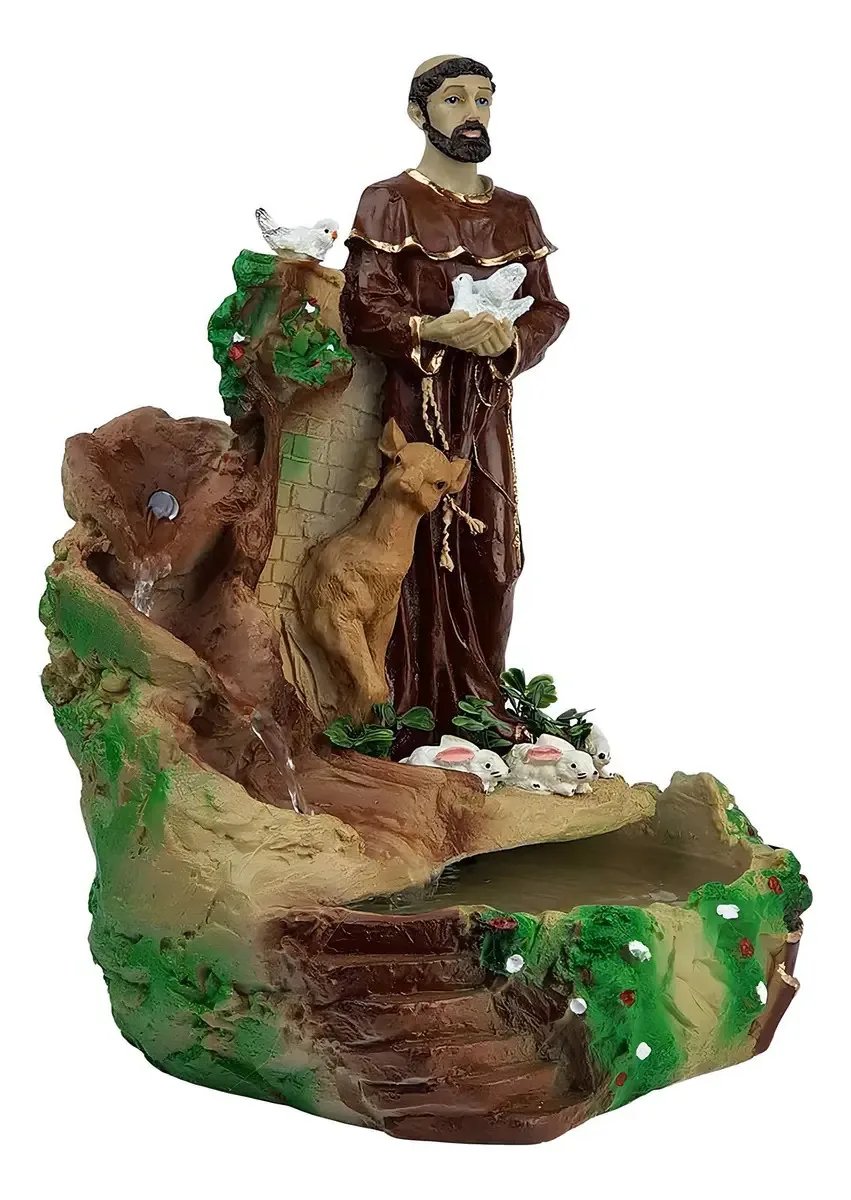 Fonte De Água São Francisco De Assis 36cm 01056