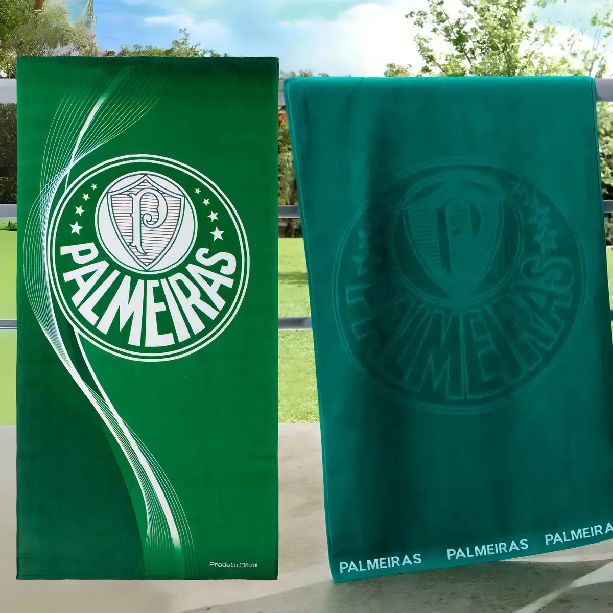 Kit 2 Toalhas Palmeiras Banho Praia Licenciado