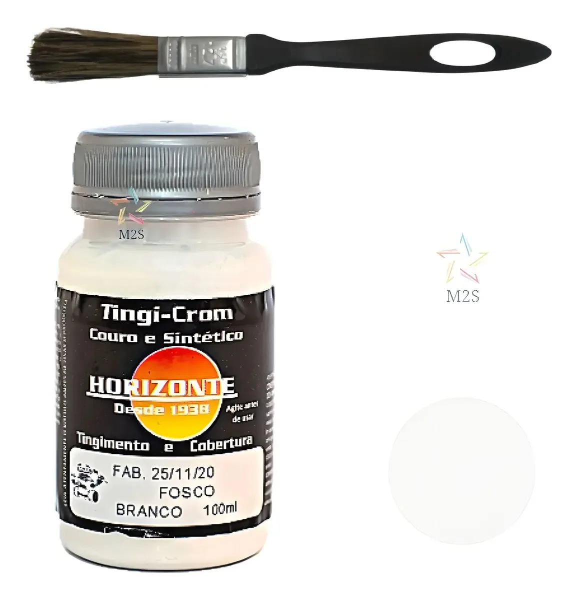 Tinta Horizone Tingicrom Fosca Autos Couros 100ml + Pincel