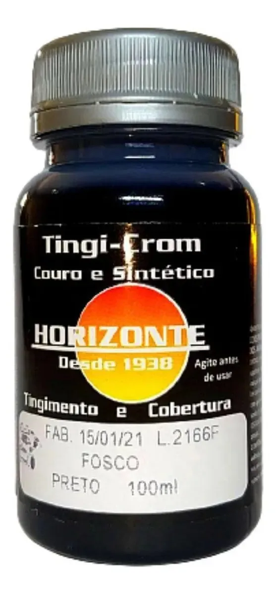 Tinta Horizonte - Couro E Auto 100 Ml - Cor: Preto - Fosco