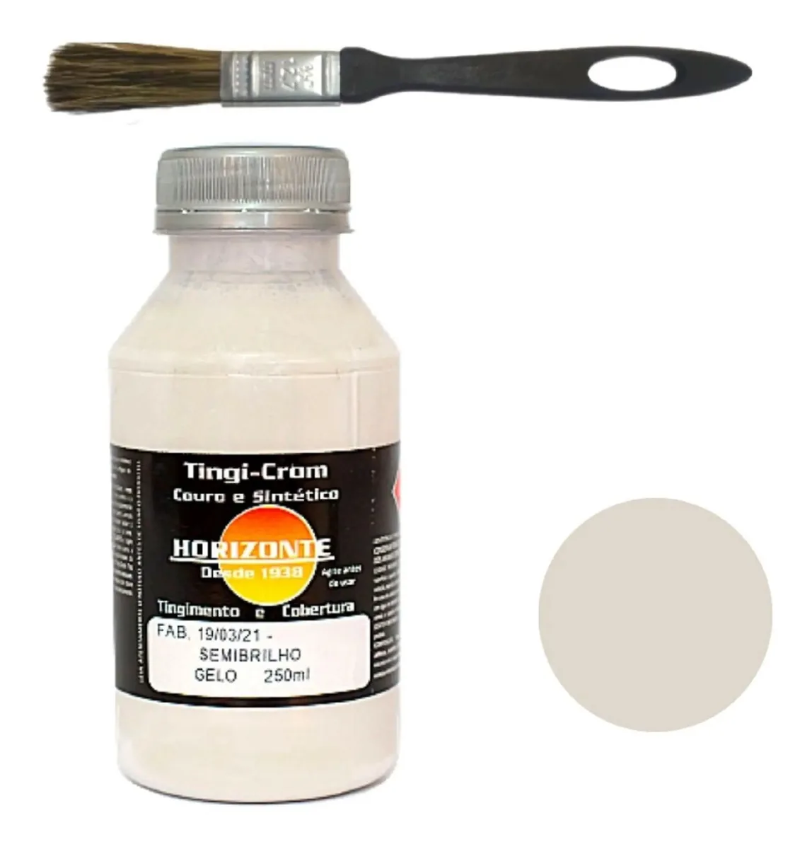 Tingicron Semi-brilho Para Couro Com Pincel 250ml - Gelo