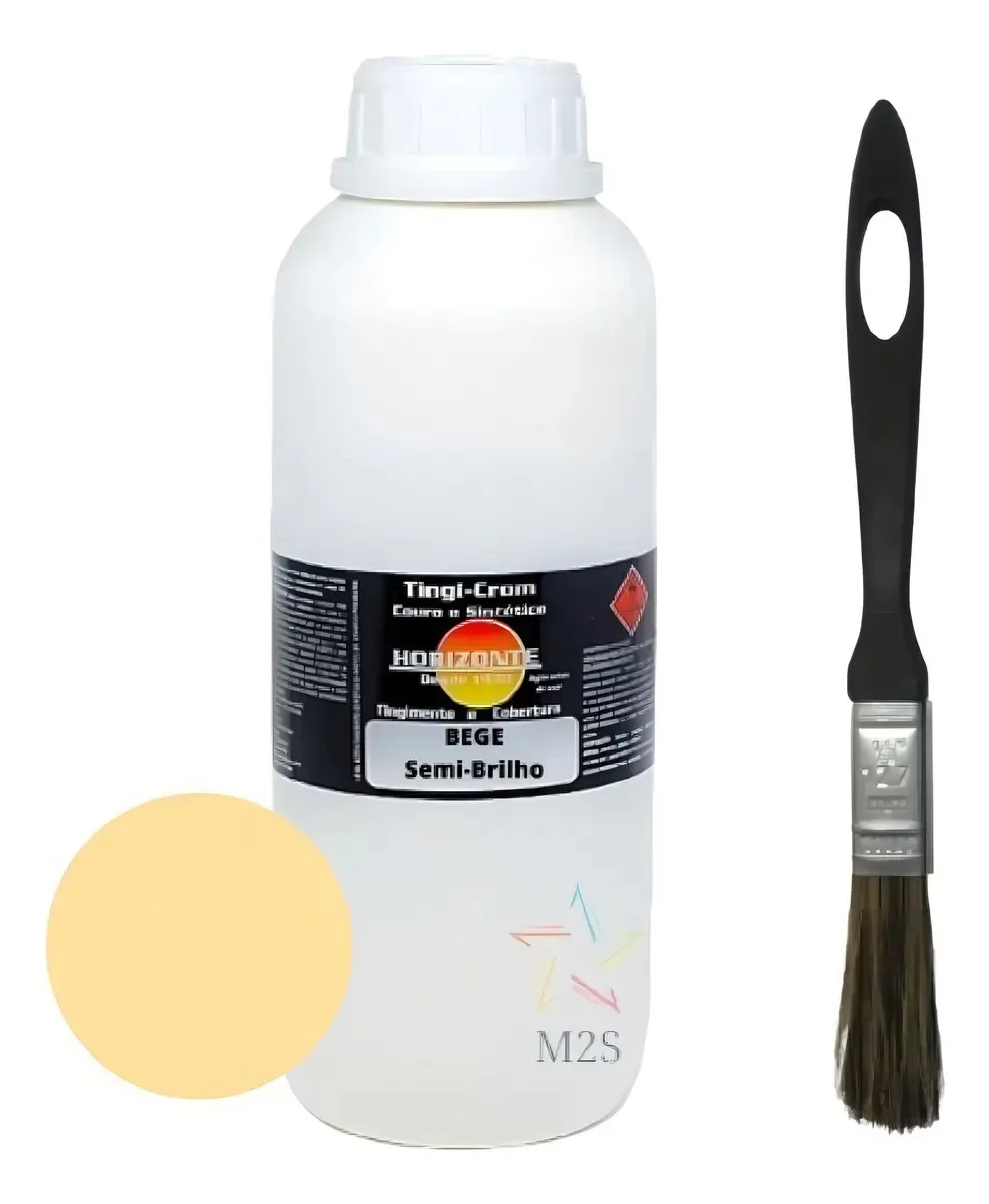 Tingicron Semi-brilho Para Couro Com Pincel 900ml - Bege