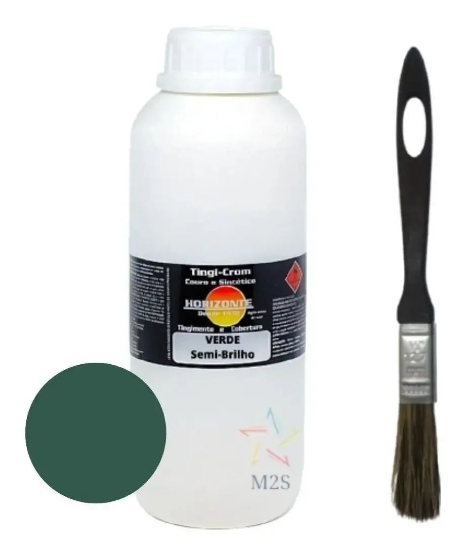 Tingicron Semi-brilho Para Couro Com Pincel 900ml - Verde