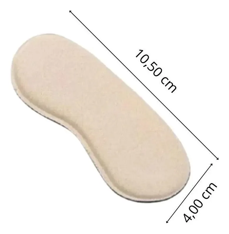 Kit 3 Pares Protetor De Calcanhar Almofada Espuma Cor: Bege