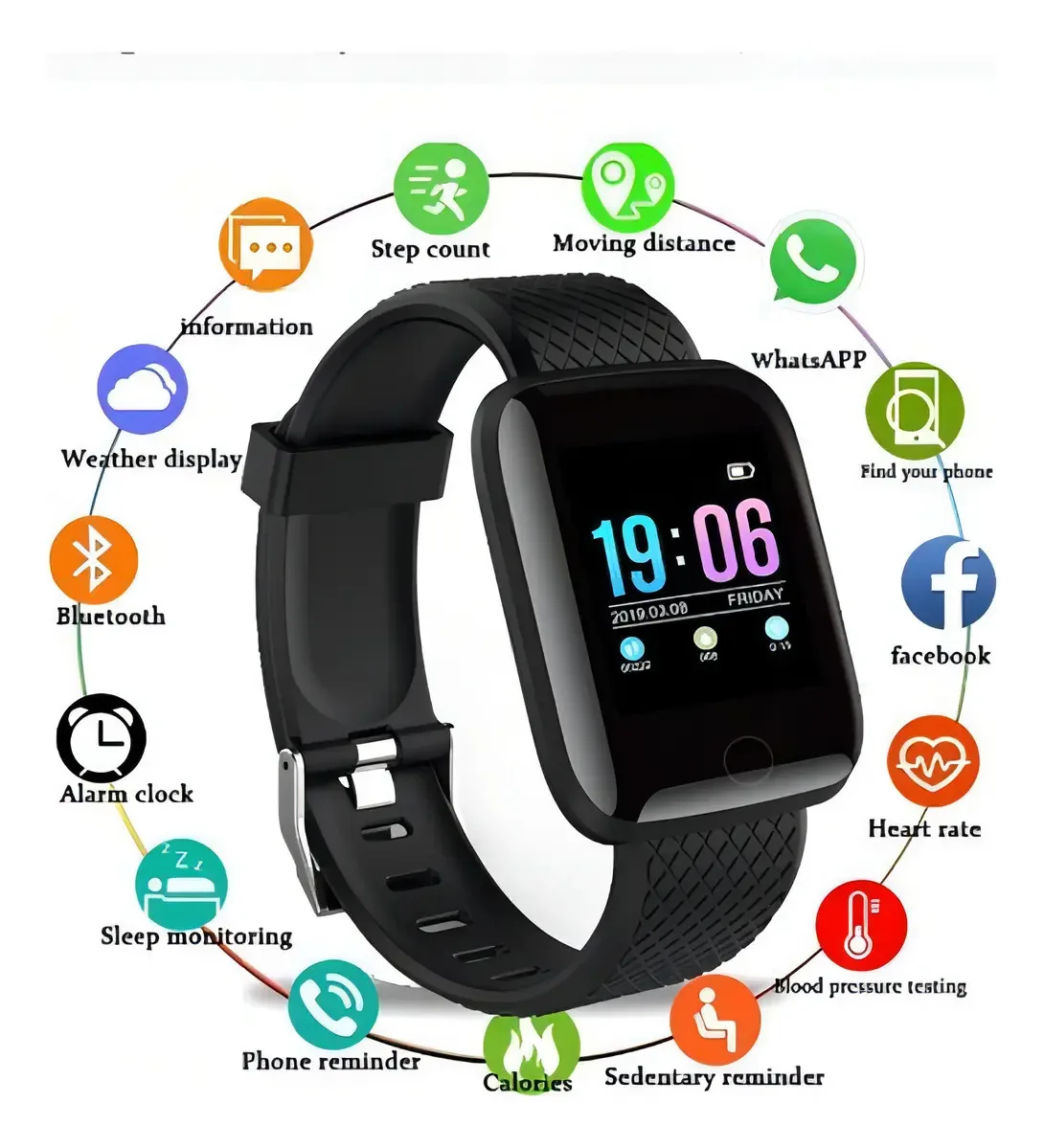 Relógio Inteligente Smartwatch D13 Cor da caixa Branco