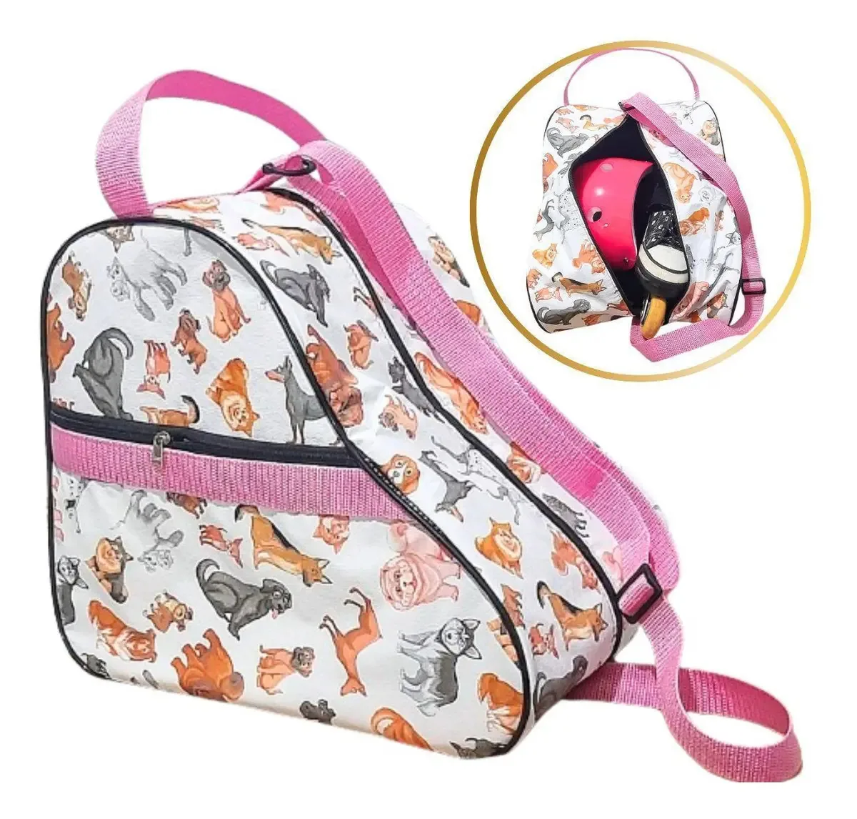 Bolsa/mochila Patins Infantil Reforçada Sintética Estampado