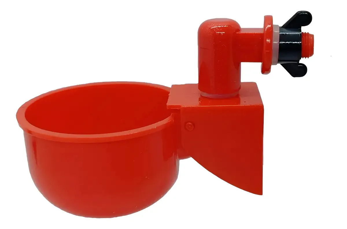 25 Bebedouro Automático Copinho Copo Bebedor Aves Frangos Cor Vermelho