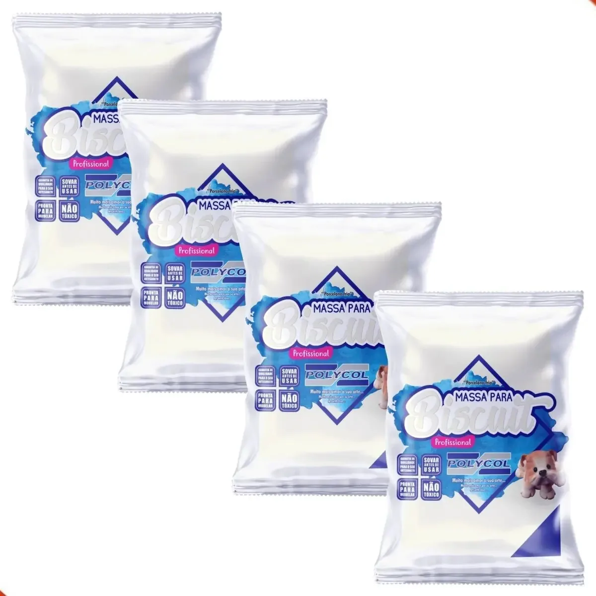 Massa De Biscuit Super Branca 4kg Polycol * Do Dia
