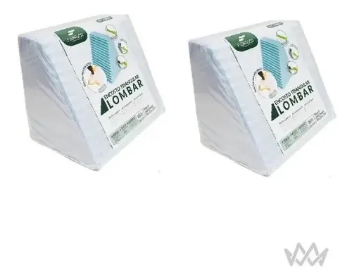 Kit 2 Travesseiros Triangular Encosto Lombar Massageador
