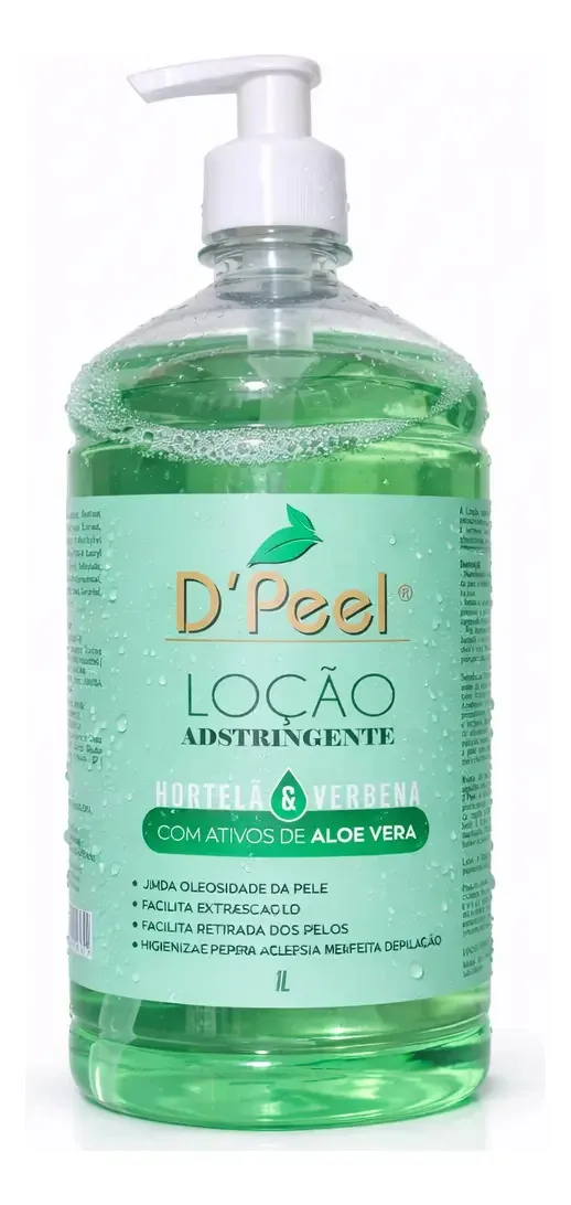 Loção Adstringente Pré Depilatório Hortelã 1l | D'peel