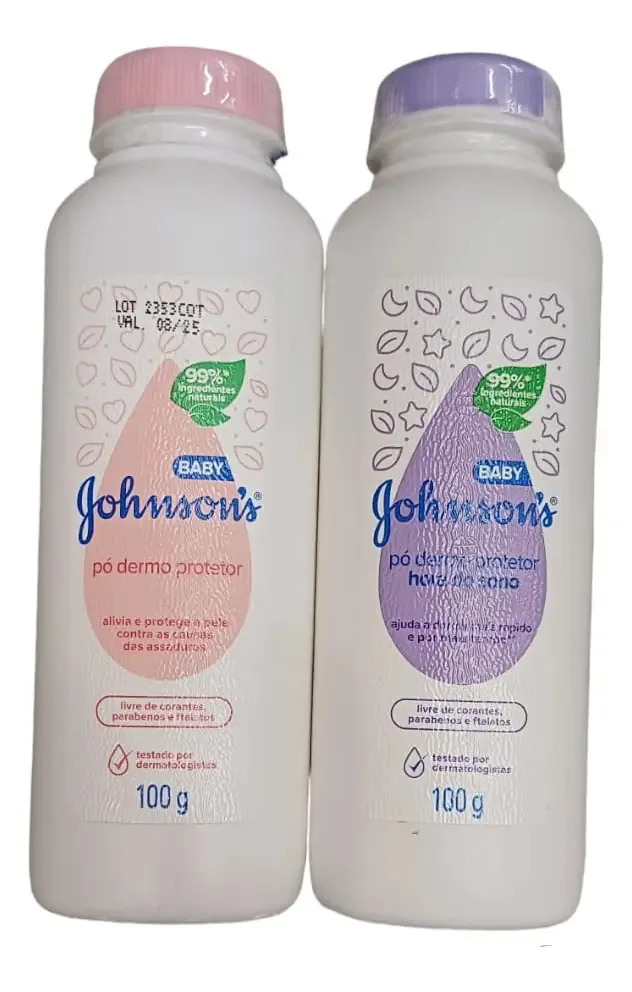 Kit 2 Talco Johnson's Baby 100g Dermo Protetor