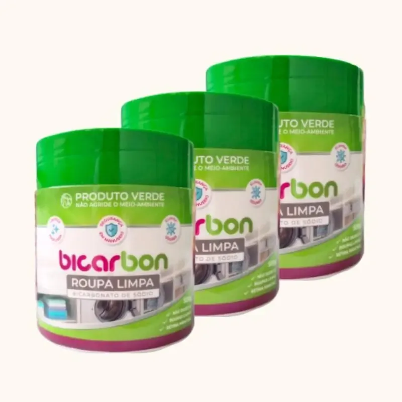 Kit 3x: Bicarbonato De Sódio Roupa Limpa Bicarbon 500g