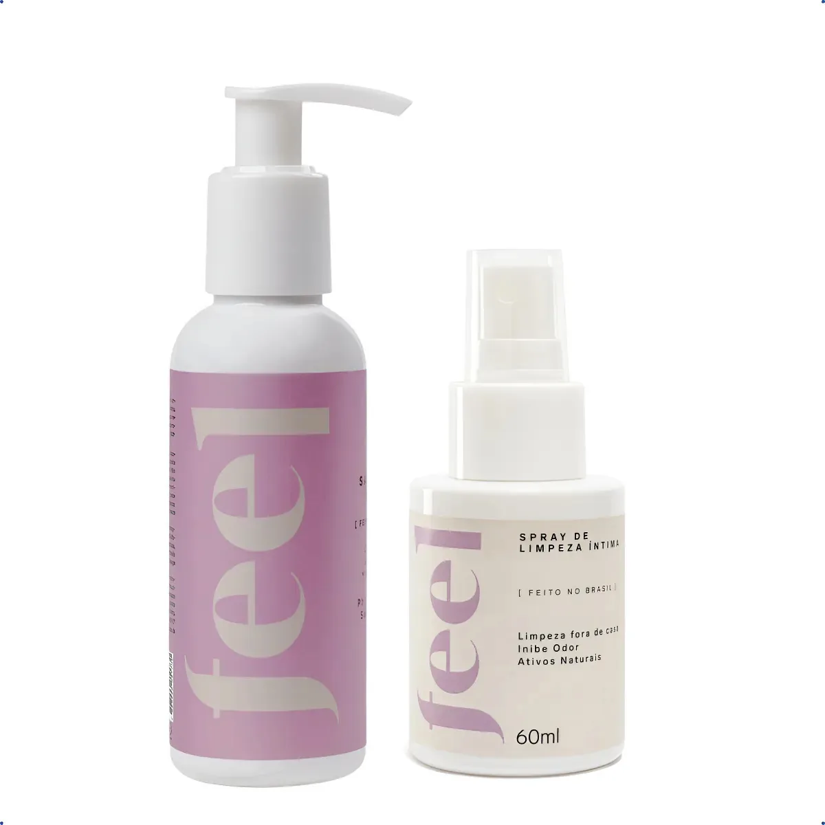 Kit Spray Limpeza Íntima 60ml E Sabonete Líquido Suave 60ml