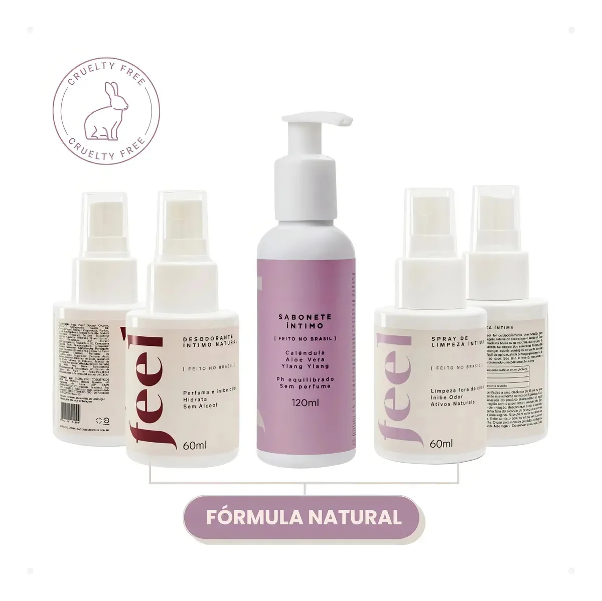 Kit Limpeza Íntima Feel Spray Sabonete E Desodorante
