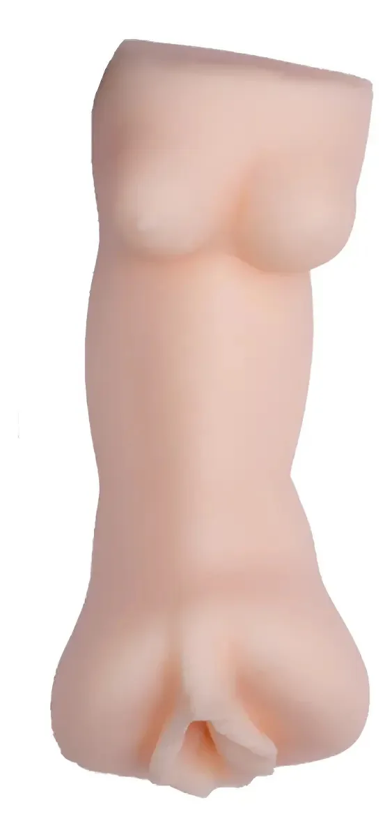 Masturbador Vagina Corpinho Com Seios Em Cyberskin Textura Cor Bege