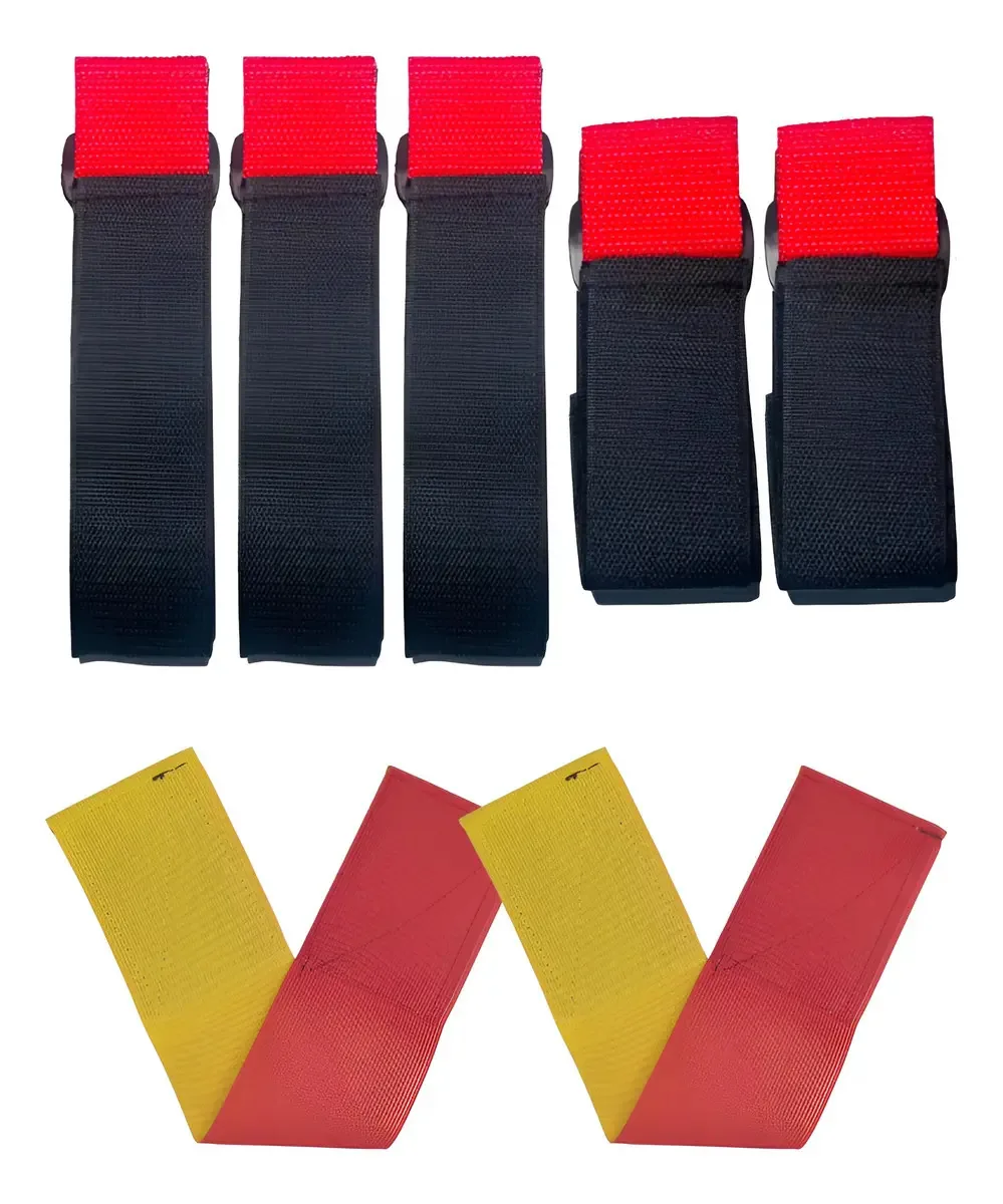 Kit 05 Torniquete Airsoft E 02 Braçadeiras Vermelha/amarela