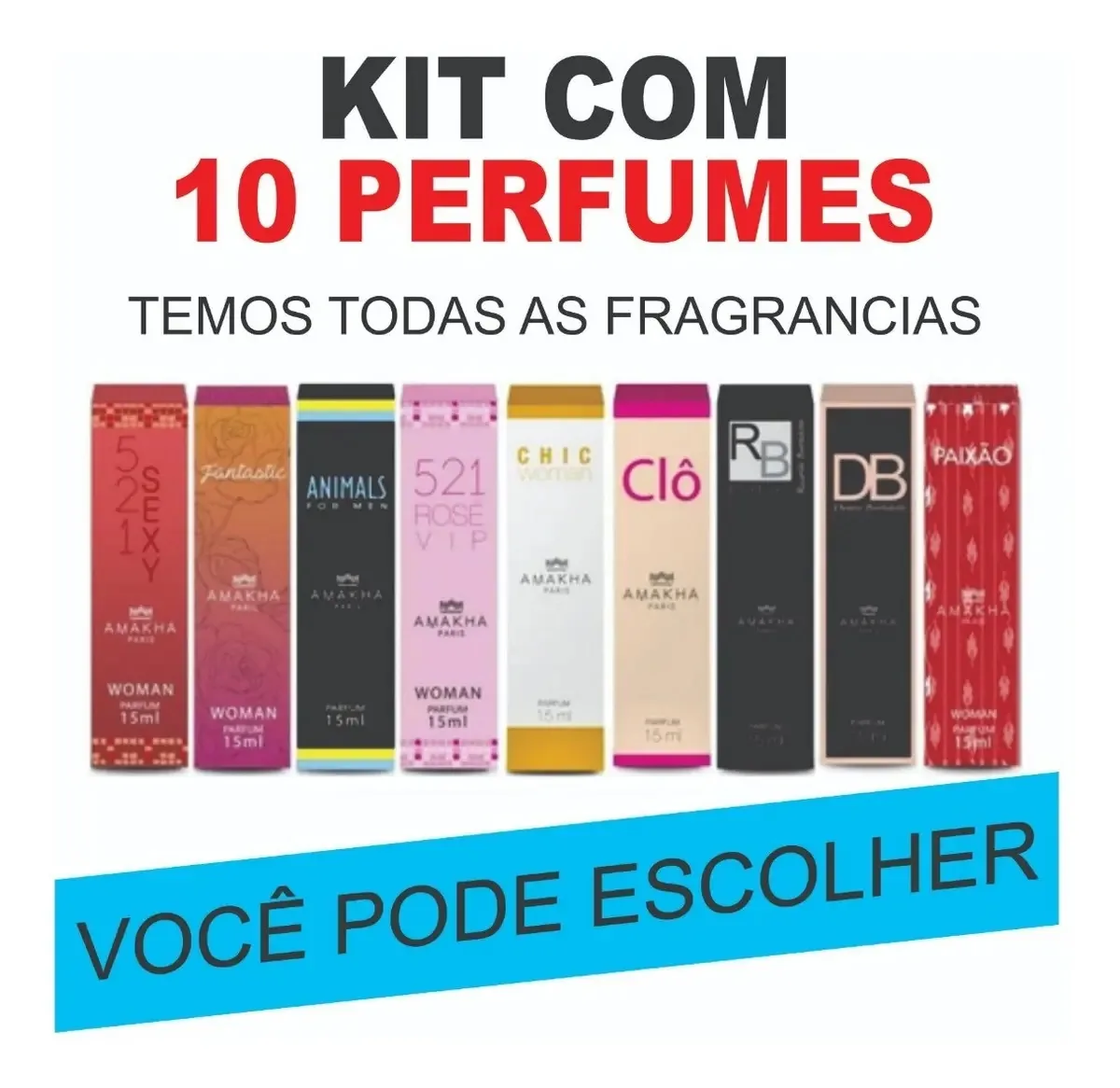 10 Perfumes 15ml Amakha Paris - Ultimas Unidades Aproveita