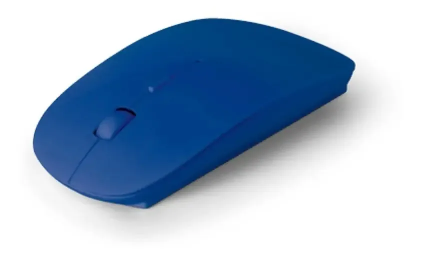 Mouse Wireless S/ Fio 2.4 Ghz Com Pilhas E Caixa Acrilica Cor Azul