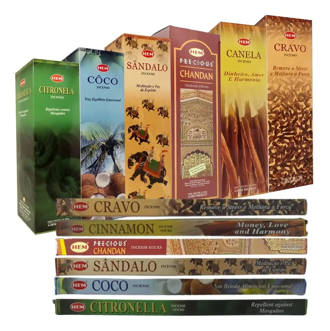 06 Incensos Para Saúde E Bem Estar Meditação Kit 48 Varetas Fragrância Kit saúde