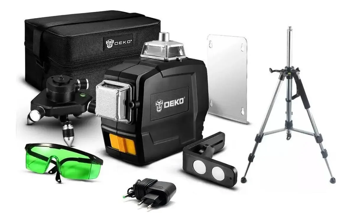 Nivel A Laser 3d 12 Linhas Luz Verde Autonivelante + Tripe