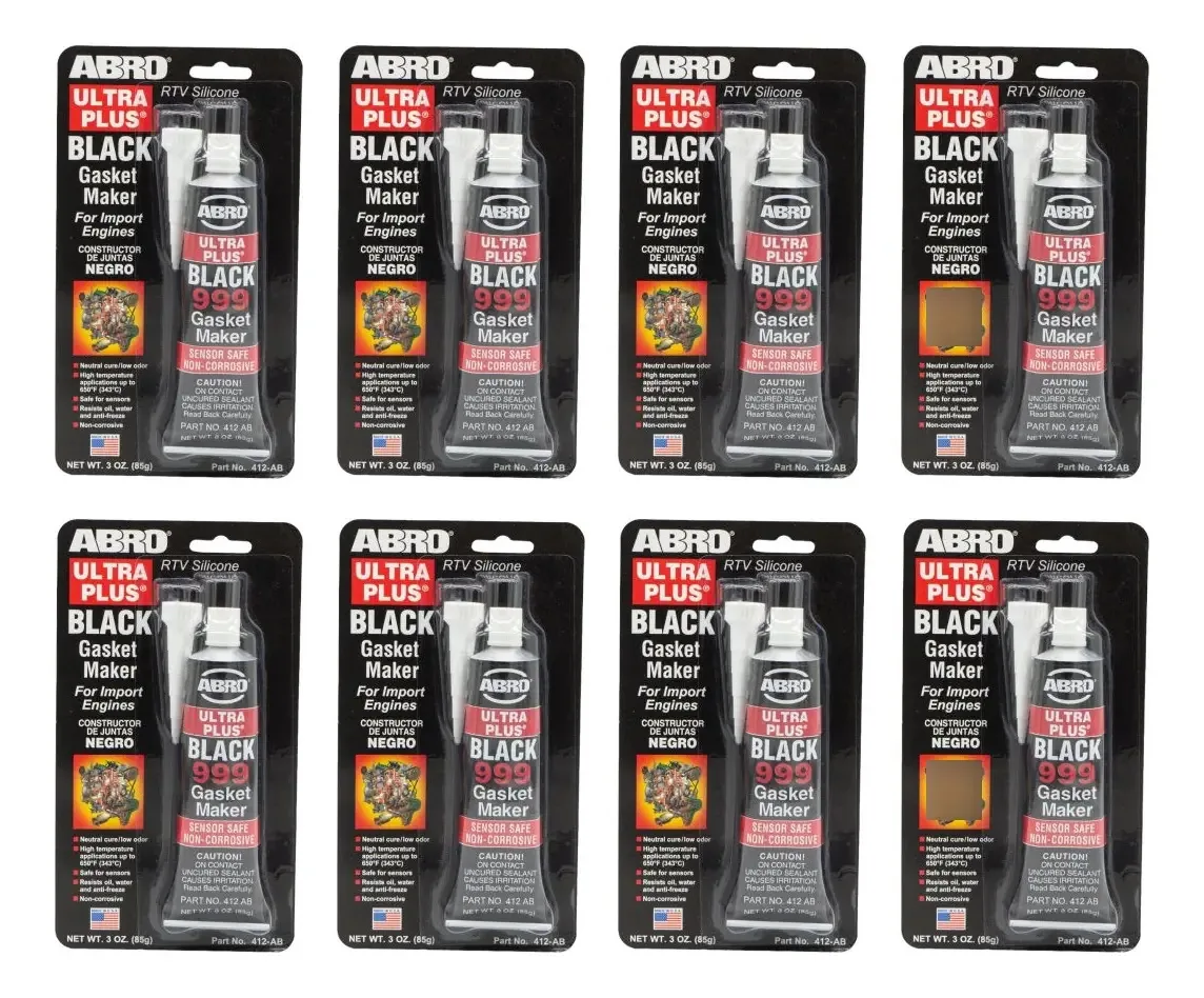 Cola Cola Silicone Junta Abro de 85g - Kit de 8 unidades
