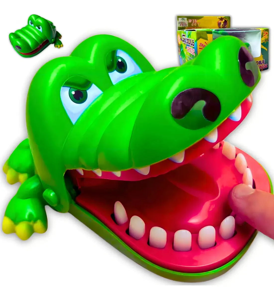 Brinquedo Infantil Jacaré Morde Dedo Crocodilo Com Dentes