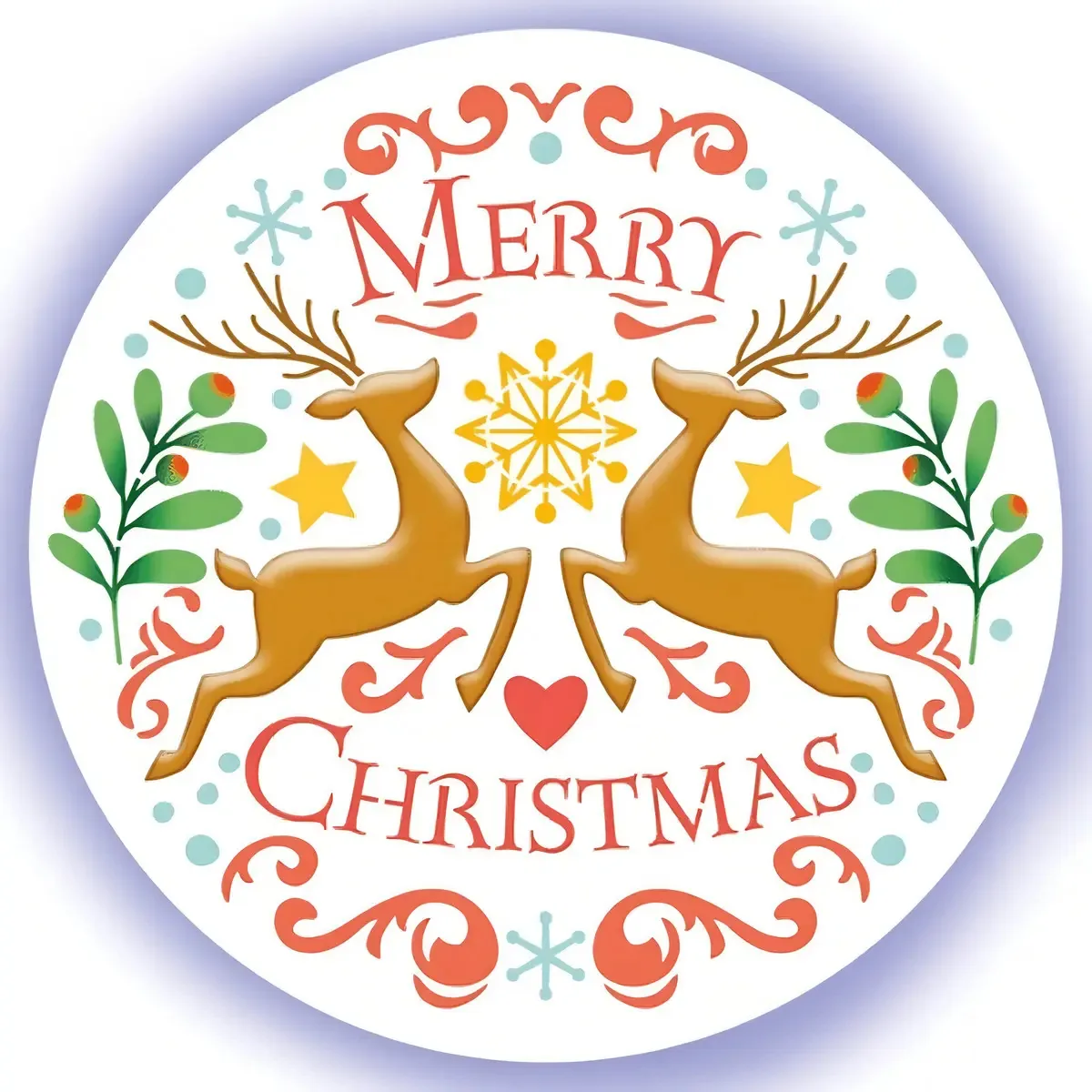 Estêncil Litoarte Feliz Natal e Merry Christmas, 25x25cm, para Pintura