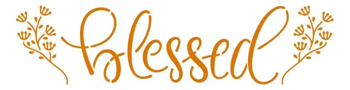 Estêncil de Pintura Blessed Litoarte em Acetato para Artesanato