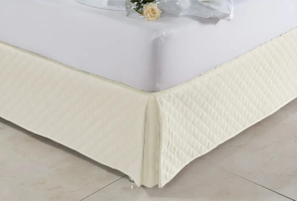 Saia Box Queen Poliéster Palha para Cama Casal 2,03x1,58M