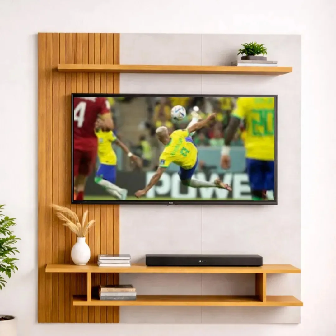 Painel Abda Móveis Mônaco Clássico Off White TV até 42''