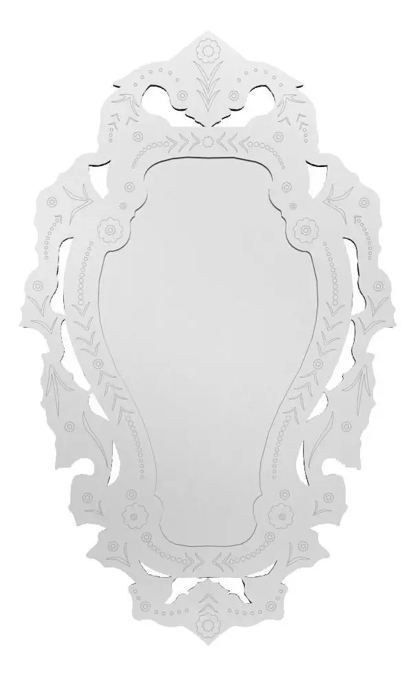 Espelho Decorativo Ovalado Prata Creatus 40x70cm de Parede