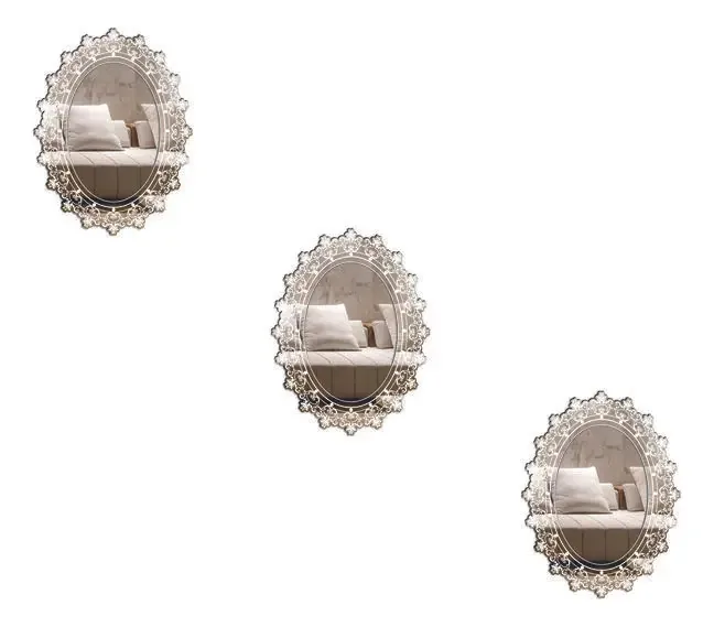 Kit 3 Espelhos Decorativos Venezianos Pegui 32x24 3895 Prat