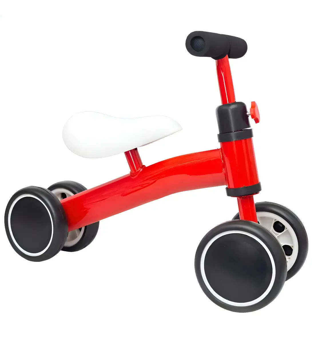 Bicicleta Infantil De Equilíbrio Sem Pedal 4 Rodas Cor Vermelho