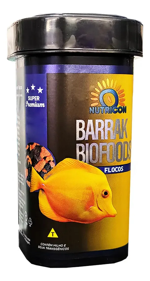 Ração Barrak Biofoods Flocos 12g Para Peixes Marinhos