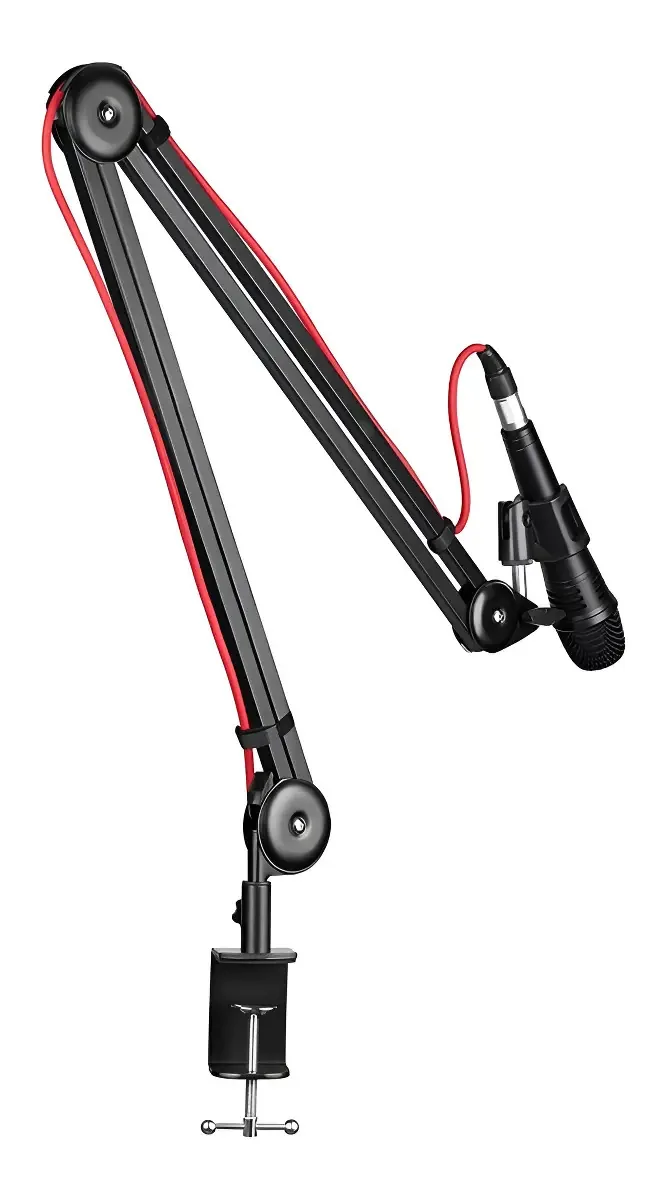 Suporte Articulado Grande Para Microfone Profissional + Cor Preto