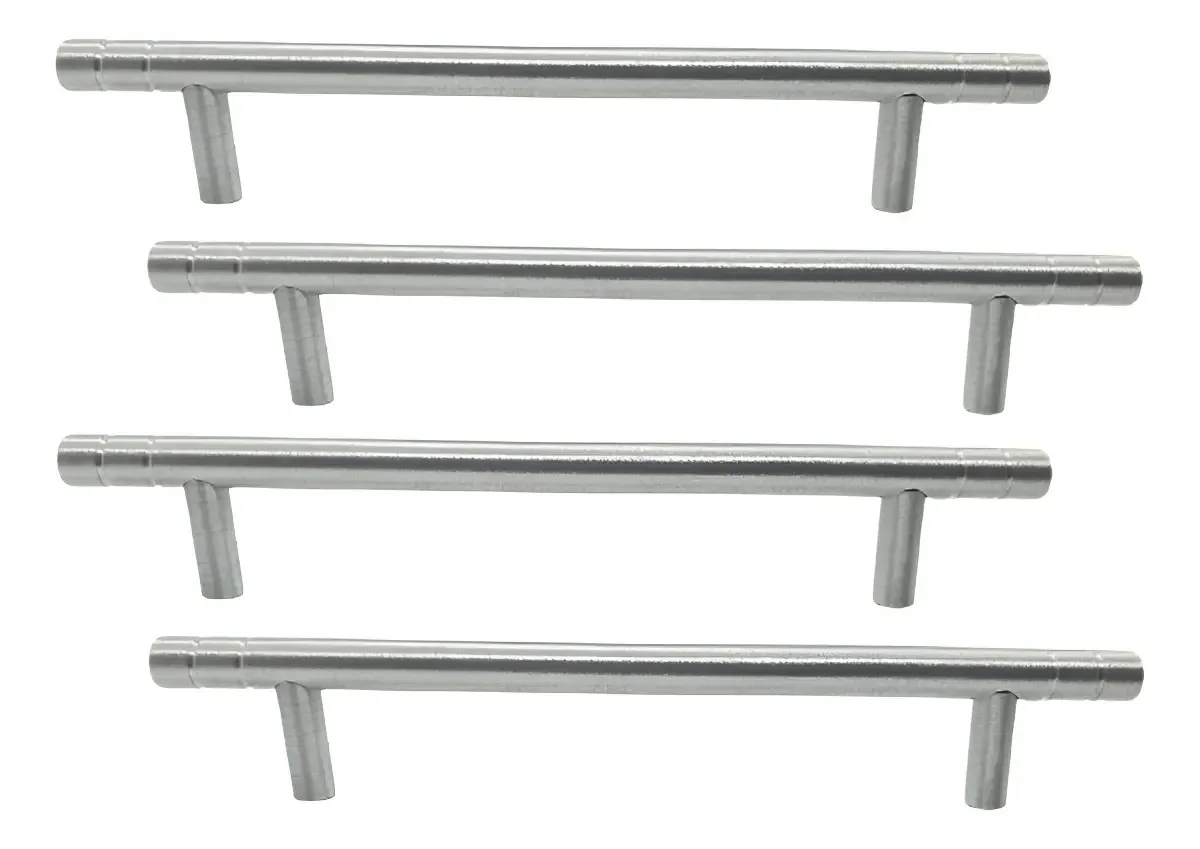 Kit Puxadores Paraiso Ferragens Alumínio Acetinado 288mm Móveis