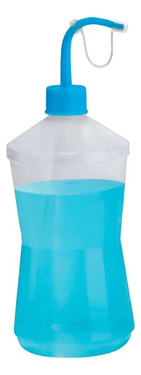 Almotolia Plástica 500ml Bico Curvo Dosador para Estética