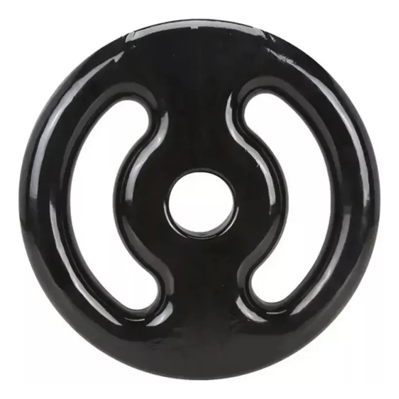 2 Anilhas Emborrachada De 2kg P/ Halter Musculação Academia Cor Preto