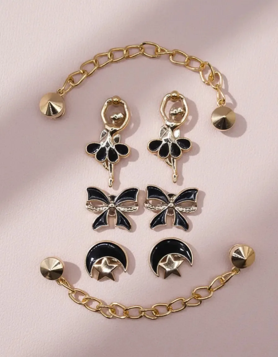 Botões Redondos Pins Para Charm Babuche Kit 6 Unidades Cor Pins Bailarina Boton Bailarina