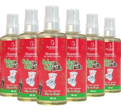 Bloqueador De Odores Sanitários 50ml Mix De Maça 6un