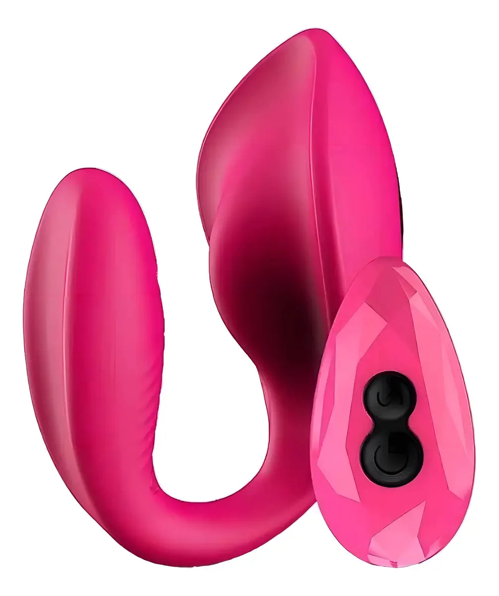 Vibrador Feminino para Casal Estimula Clitóris com 2 Motores e Controle Bluetooth 12 m de Distância