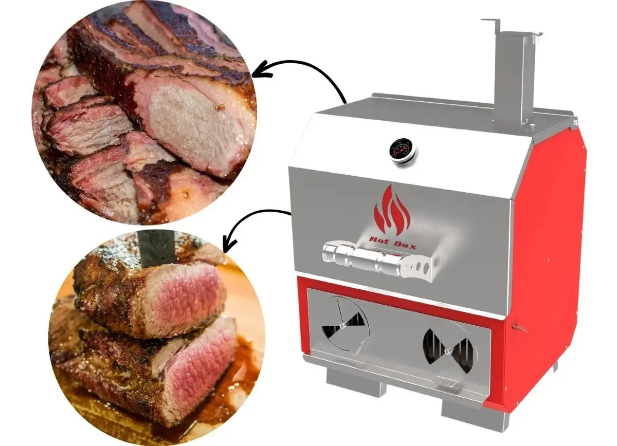 Churrasqueira Defumador Grill E Churrasqueira Bafo Vermelho