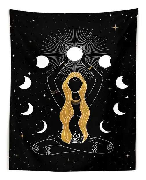 Pano Decorativo 05 - Uma Mulher E Lua