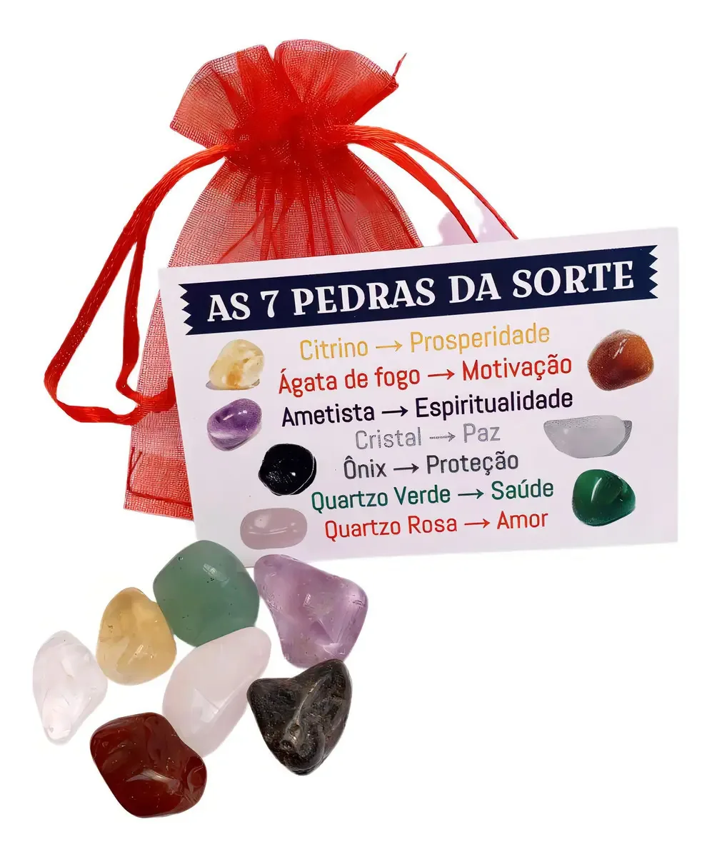Kit De Cristais - 7 Pedras Da Sorte