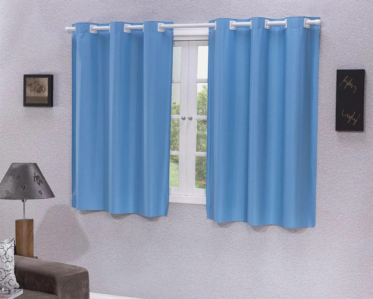 Cortinas De Ibitinga 2,20x1,30 Corta A Luz - Azul