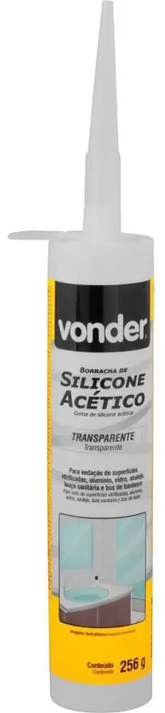 Borracha Silicone Acético Transp 256g Vonder