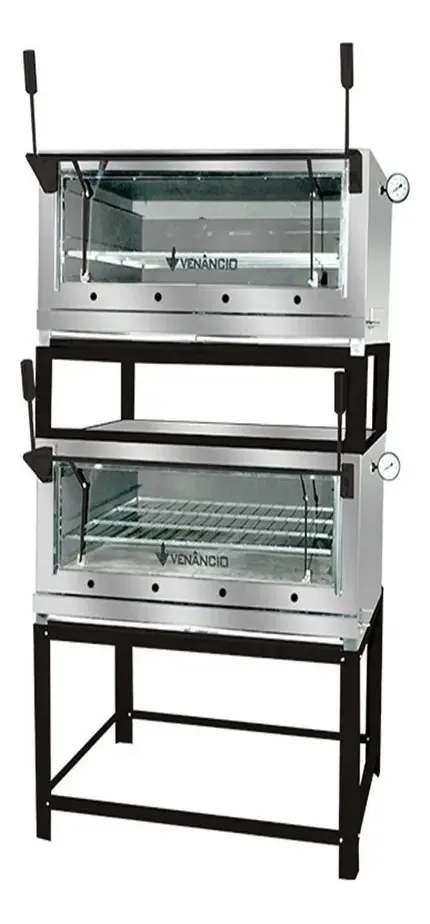 Forno Gás Duplo Venâncio Roma 90 FIRID110 Pedra Refratária Padaria