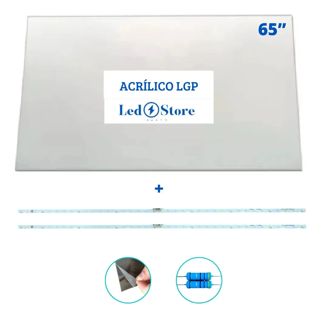 Acrílico Lgp + Kit De Barras Led Un65nu7100 Un65ru7100