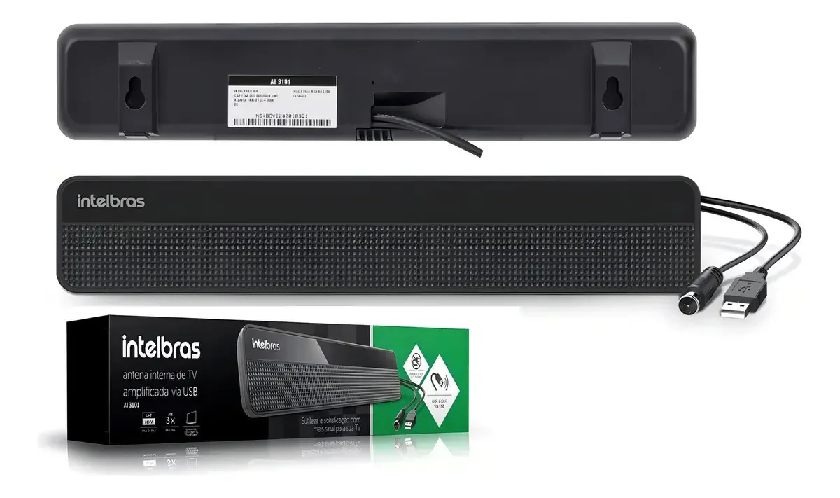 2xantena De Tv Interna Digital Amplificada Uhf/hdtv - Ai3101